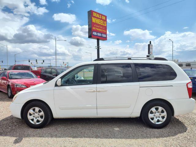 2008 Clear White Kia Sedona LX LWB (KNDMB233686) with an 3.8L V6 DOHC 24V engine, 5-Speed Automatic transmission, located at 4801 10th Ave S,, Great Falls, MT, 59405, 0.000000, 0.000000 - Photo #1