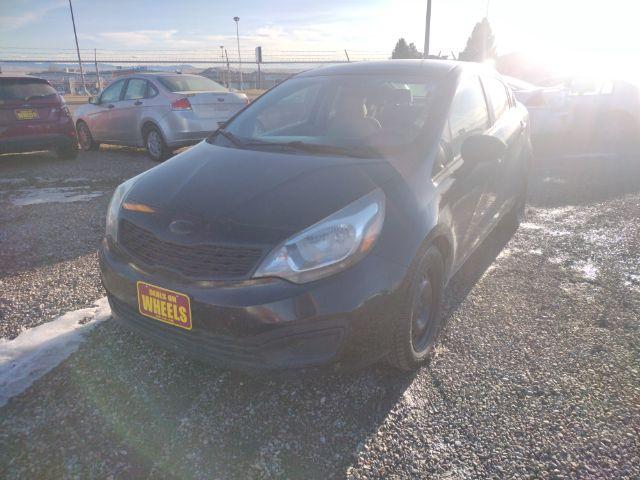 2013 Aurora Black Pearl Kia Rio LX (KNADM4A33D6) with an 1.6L L4 DOHC 16V engine, located at 4801 10th Ave S,, Great Falls, MT, 59405, 47.494347, -111.229942 - Photo #0