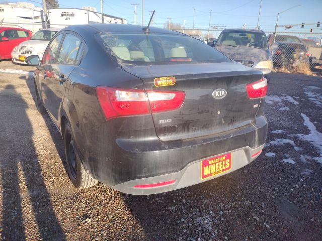 2013 Aurora Black Pearl Kia Rio LX (KNADM4A33D6) with an 1.6L L4 DOHC 16V engine, located at 4801 10th Ave S,, Great Falls, MT, 59405, 0.000000, 0.000000 - Photo #4