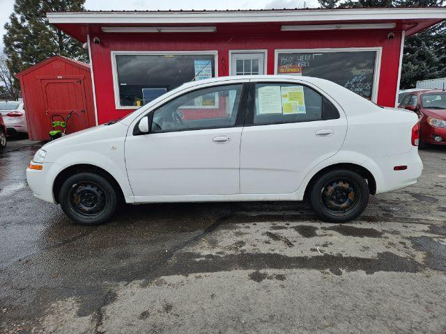 2005 Chevrolet Aveo Special Value Sedan (KL1TD52655B) with an 2.2L L4 DOHC 16V engine, 5-Speed Manual transmission, located at 601 E. Idaho St., Kalispell, MT, 59901, 48.203983, -114.308662 - Photo #1