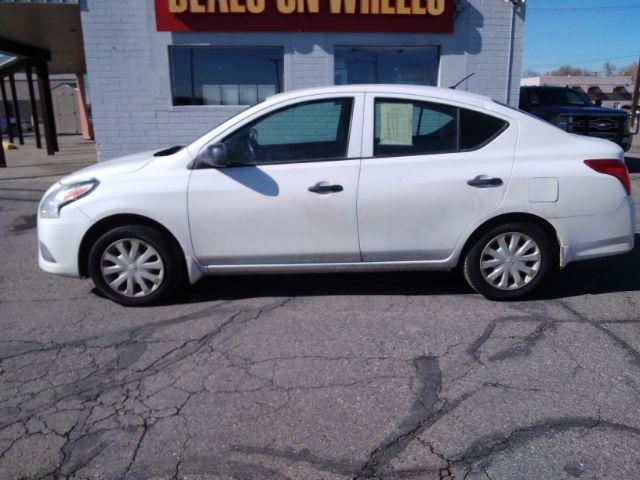 2015 Nissan Versa 1.6 S 5M (3N1CN7AP6FL) with an 1.6L L4 DOHC 16V engine, 5-Speed Manual transmission, located at 4047 Montana Ave., Billings, MT, 59101, 45.770847, -108.529800 - Photo #0
